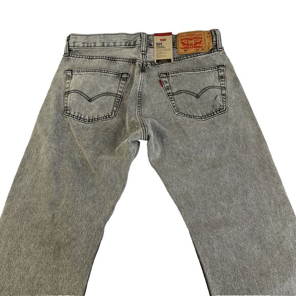 New Mens Levi’s 501 Button Fly Gray Wash Jeans Sz 34x29 NWT Irregular - Picture 6 of 10